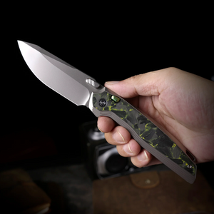Remette RT ONEA4 RT-ONE Knife, Titanium + Carbon Fiber, M390, Fine Grinding
