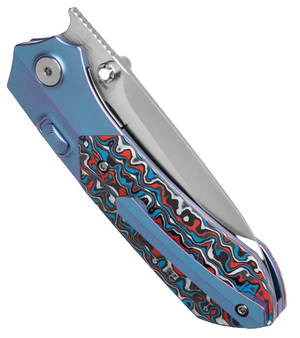 Remette RTPT-AL RT-Meteor Knife, Titanium + Carbon Fiber, S35VN, Hollow Grind
