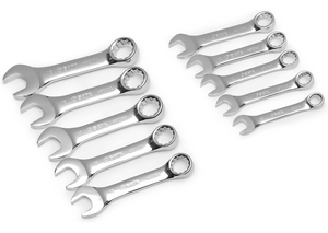 SATA ST08418G 10PC METRIC FULL POLISH STUBBY WRENCH SET