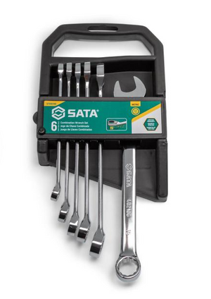 SATA ST09018G 6PC Metric Full-Polish Combination Wrench Set