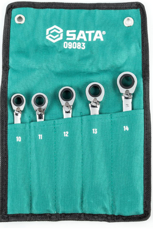 SATA ST09083SJ 5PC 12 Pt. Metric Reversible Ratcheting Wrench Set