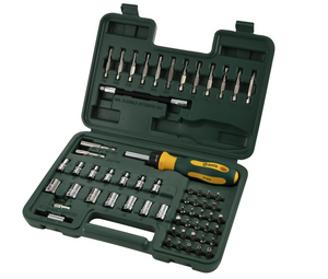 SATA ST09324SJ 60PC Ratcheting Bit Driver Set with 1/4" Drive 6-Point Sockets
