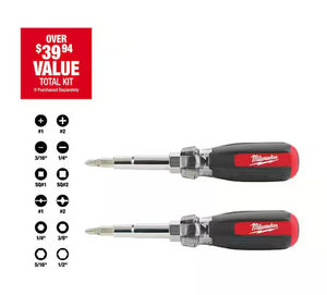 Milwaukee 48-22-2880P 2PC 13-in-1 Screwdriver & 11-in-1 Screwdriver