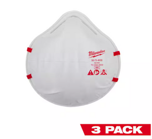 Milwaukee 48-73-4032 N95 Multi-Purpose Unvalved Respirator (3-Pack)