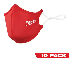 Milwaukee 48-73-4229 Red 2-Layer Reusable Face Mask (10-Pack)