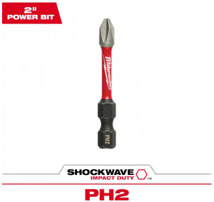 Milwaukee 48-32-4462 SHOCKWAVE™ 2” Impact Phillips #2 Power Bit