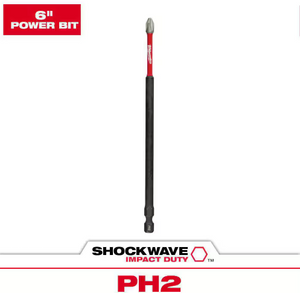Milwaukee 48-32-4802 SHOCKWAVE™ 6” Impact Phillips #2 Power Bit