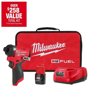 Milwaukee 3453-21 M12 FUEL 1/4 Inch Hex Impact Driver Kit
