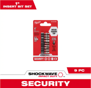Milwaukee 48-32-4620 9PC SHOCKWAVE™ Impact Duty 1" Security Insert Bit Set