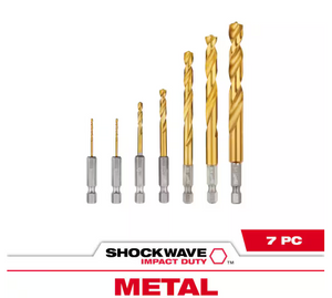 Milwaukee 48-89-4637 7PC SHOCKWAVE Impact Titanium Drill Bit Set