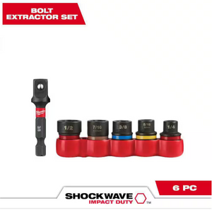 Milwaukee 48-32-8000 6PC SHOCKWAVE Impact Duty Extractor Set