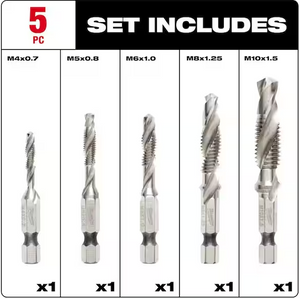 Milwaukee 48-89-4875 5PC SHOCKWAVE™ Impact Duty Metric Drill and Tap Bit Set