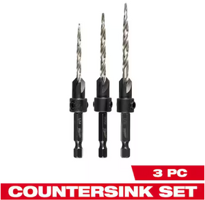 Milwaukee 48-13-5003 3PC #6/#8/#10 Wood Countersink Drill Bit Set