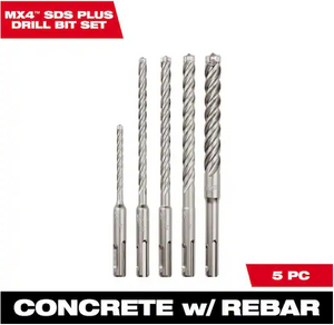 Milwaukee 48-20-7498 5PC SDS Plus 4CT MX4™ Set