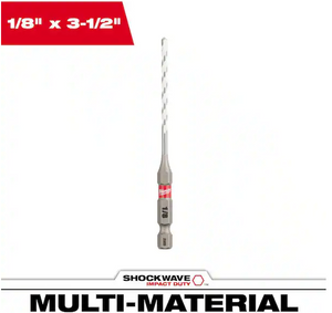 Milwaukee 48-20-8880 1/8" x 2" x 3-1/2" SHOCKWAVE Multi-Material Drill Bit