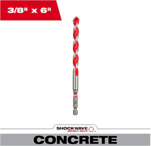 Milwaukee 48-20-9021 3/8" x 4" x 6" SHOCKWAVE™ Impact Duty Hammer Drill Bit
