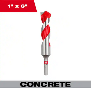 Milwaukee 48-20-9049 1" x 4" x 6" Carbide Hammer Drill Bit