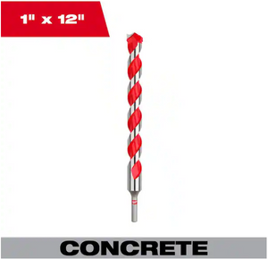Milwaukee 48-20-9054 1" x 10" x 12" Carbide Hammer Drill Bit