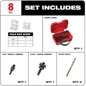 Milwaukee 49-22-3076 8PC Hole Dozer Carbide Hole Saw Set