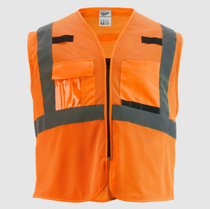 Milwaukee 48-73-5116 L/XL - Class 2 High Vis Orange Mesh Safety Vest