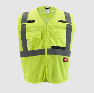 Milwaukee 48-73-5121 S/M - Class 2 Breakaway High Vis Yellow Mesh Safety Vest