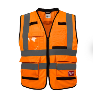 Milwaukee 48-73-5094 4XL/5XL Class 2 High Vis Orange Performance Safety Vest