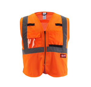 Milwaukee 48-73-5115 S/M Class 2 High Vis Orange Mesh Safety Vest