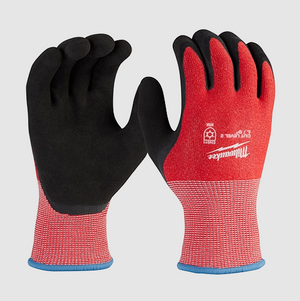 Milwaukee 48-73-7922B Large 12 PK Cut Level 2 Winter Dipped Gloves