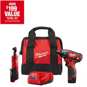 Milwaukee 2401-21R M12 12V 3/8 in. Ratchet and Screwdriver Combo Kit