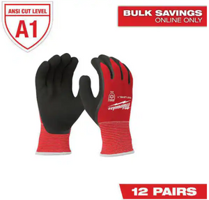 Milwaukee 48-22-8912B 12PC Cut Level 1 Winter Insulated Gloves - L
