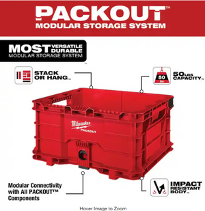 Milwaukee 48-22-8440 PACKOUT Tool Storage Crate Bin with Carrying Handles