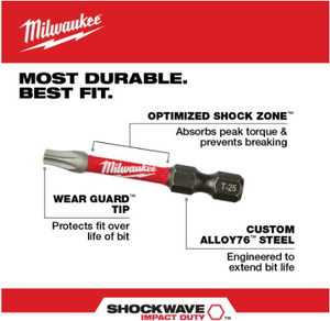 Milwaukee 48-32-4093 SHOCKWAVE Impact Duty Carabiner TORX Set