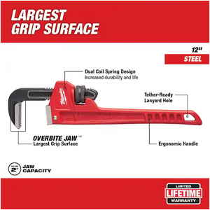 Milwaukee 48-22-7112 12 in. Steel Pipe Wrench
