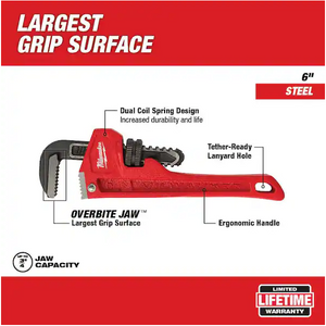 Milwaukee 48-22-7106 6 in. Steel Pipe Wrench