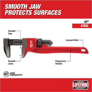 Milwaukee 48-22-7186 12 in. Smooth Jaw Pipe Wrench