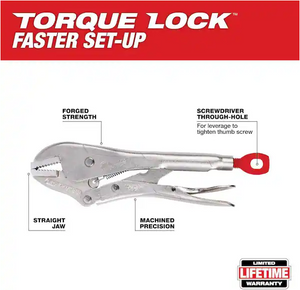 Milwaukee 48-22-3510 10 in. Torque Lock Straight Jaw Locking Pliers