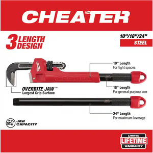 Milwaukee 48-22-7314 Steel Cheater Pipe Wrench