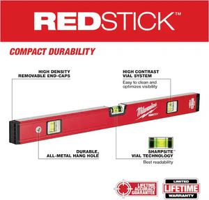Milwaukee MLCM24 24 in. REDSTICK Compact Box Level