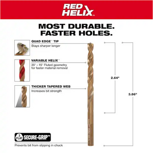 Milwaukee 48-89-2312 15/64 in. Cobalt Red Helix Drill Bit