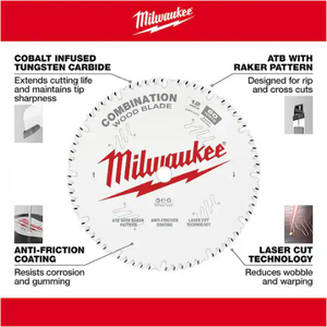 Milwaukee 48-40-1222 12" 60-Tooth Combination Circular Saw Blade