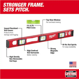 Milwaukee MLIBM48  48" Magnetic I-Beam Level