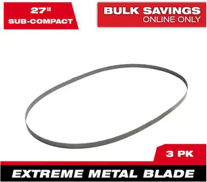 Milwaukee 48-39-0711 27" 12/14 TPI Compact Thin Metal Cutting Band Saw Blade 3CT