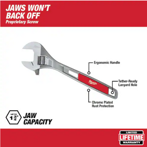 Milwaukee 48-22-7415 15" Adjustable Wrench (Open Box)