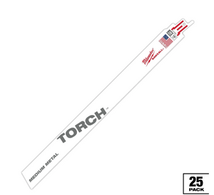 Milwaukee 48-00-8789 12" 18 TPI TORCH™ SAWZALL® Blade for Medium Metal (25 PK)