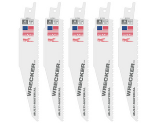 Milwaukee 48-00-8701 6" 7/11 TPI WRECKER™ SAWZALL® Blade for Multi-Material(25