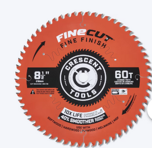 Crescent CSBFF-860 8-1/2" 60T FINE FINISH BLADE
