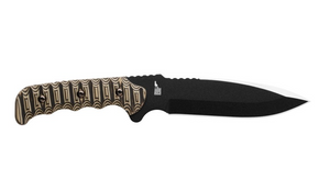 TOPS Knives MT-21FE Mission Team 21 Field Edition, Tan/Black G10, Tan/Black G10