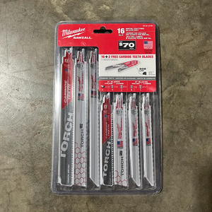 Milwaukee 49-22-1216Y 18 PIECE Sawzall Reciprocating Torch Saw Blades