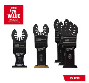 Milwaukee 5PC 49-10-9122  Multi-Tool Oscillating Blade Pack
