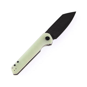 KANSEPT Bulldozer Front Flipper Jade G10 Handle(3.56" Black TiCn Coated D2)-T1028A2